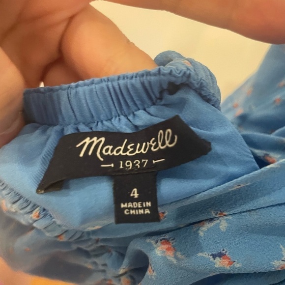 Madewell Silk Rosie Twist Back Floral Dress - Picture 7 of 8